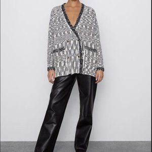 NWOT Zara Structured Knit Cardigan (M)
